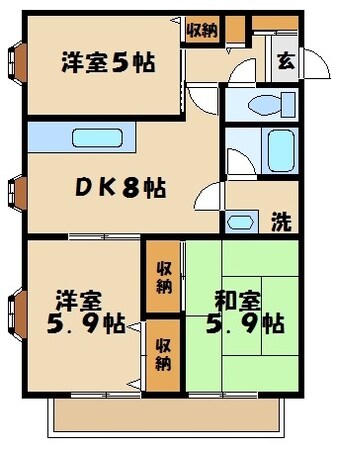 クレスト与野本町の物件間取画像